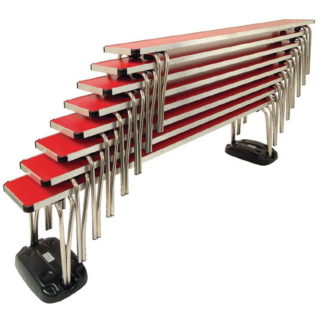 Gopak Contour Stacking Bench Red  6ft