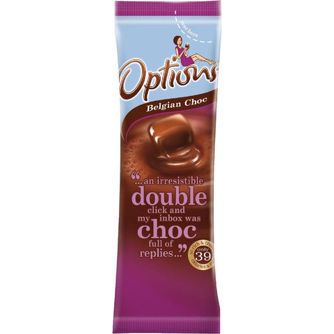 Options Belgian Chocolate Sachets