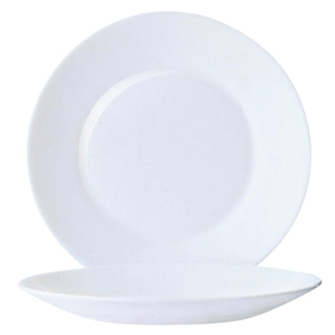 Arcoroc Opal Restaurant Wide Rim Plates 235mm