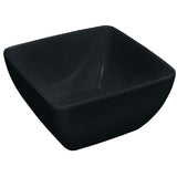 Curved Black Melamine Bowl 8in