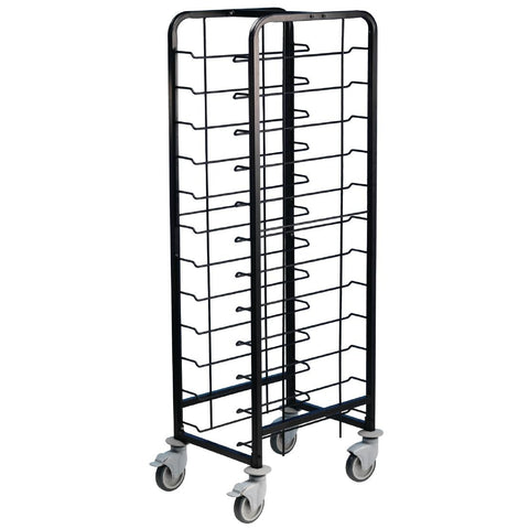 EAIS Powder Coated Enamel Clearing Trolley 12 Shelves