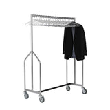 Heavy Duty Z Garment Rail with 25 Chrome Hangers