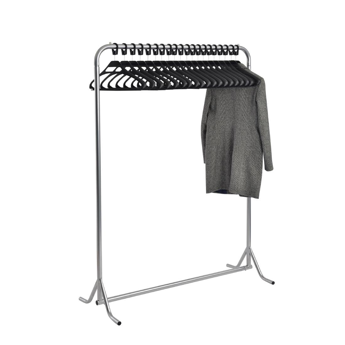 Meeting Room Coat Rack with 20 Black Hangers