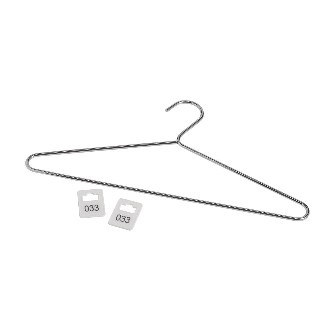 Chrome Plated Steel Hangers with Tags (50 pack)