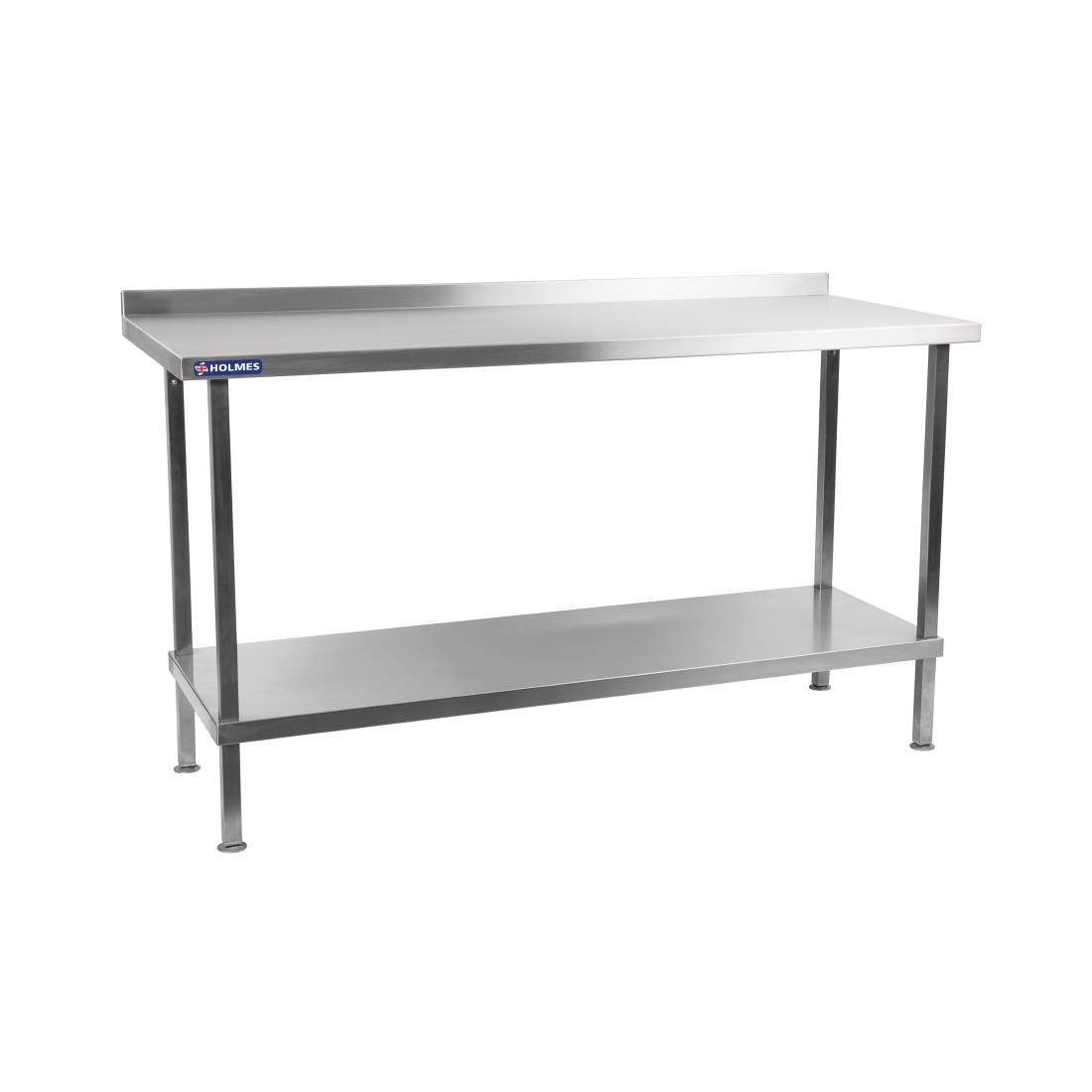 Vogue Stainless Wall Table with Upstand 1800mm