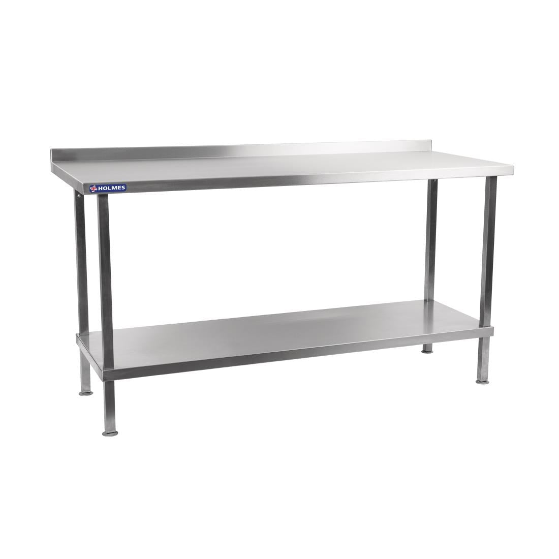 Vogue Stainless Steel Wall Table with Upstand 2100mm