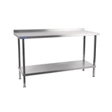 Vogue Stainless Steel Wall Table 1500mm