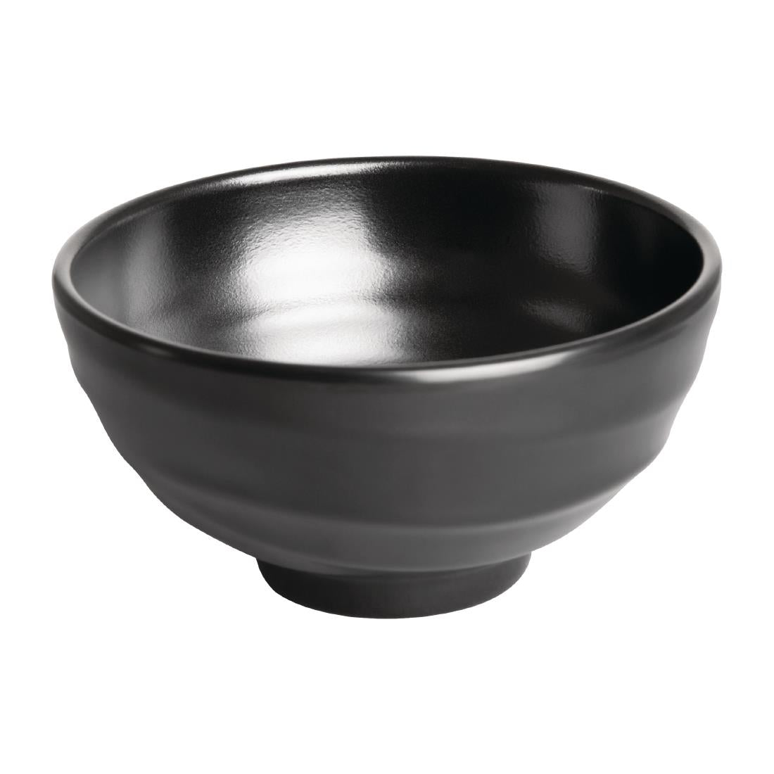 Olympia Kristallon Fusion Melamine Rice Bowls Black 120mm (6 Pack)