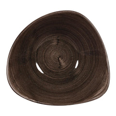 Churchill Stonecast Patina Triangular Bowls Black 235mm (12 Pack)
