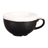 Churchill Monochrome Cappuccino Cups Onyx Black 340ml (12 Pack)