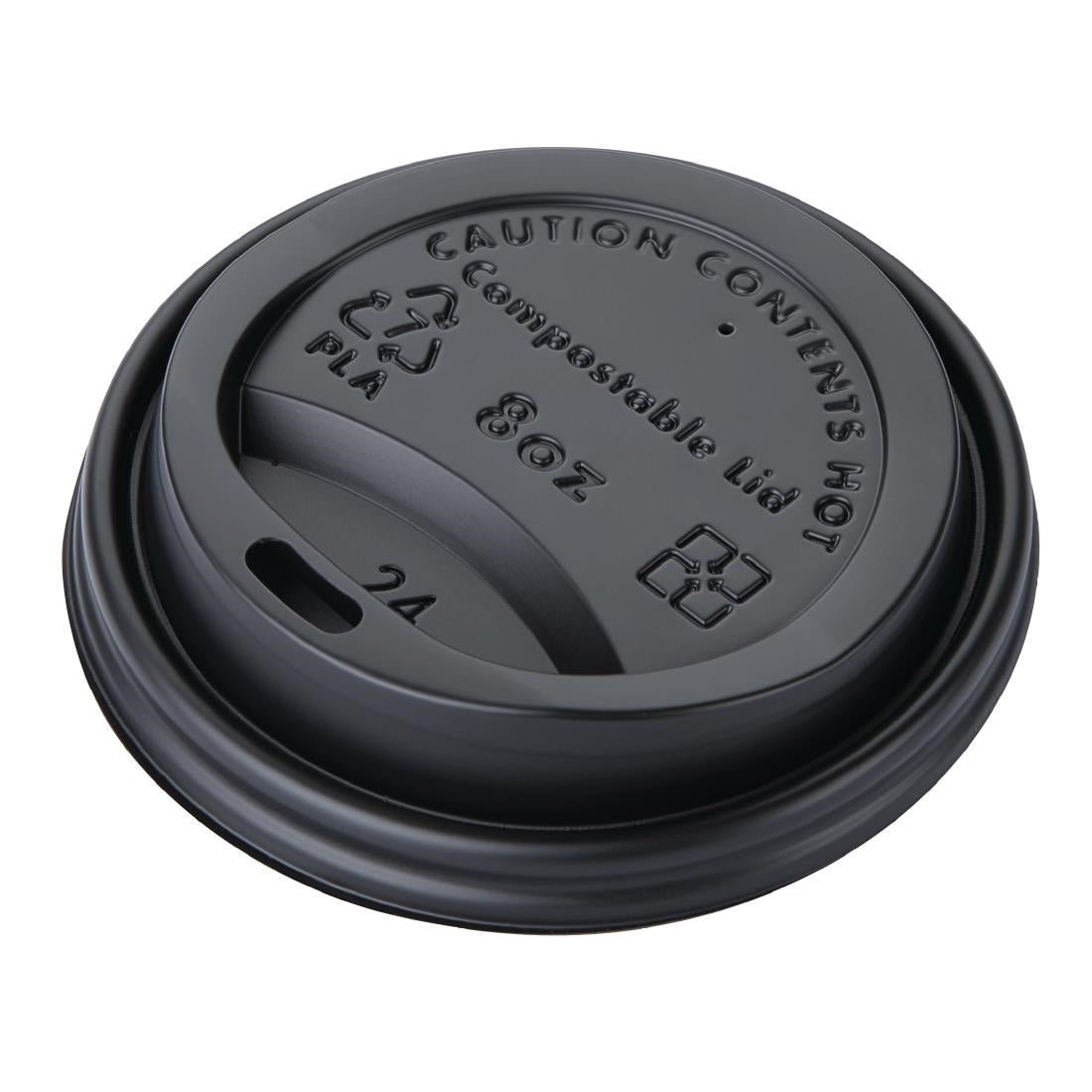 Fiesta Compostable Coffee Cup Lids 225ml / 8oz (Pack of 50)