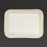 Churchill Stonecast Deep Rectangular Dishes Barley White 160mm (12 Pack)