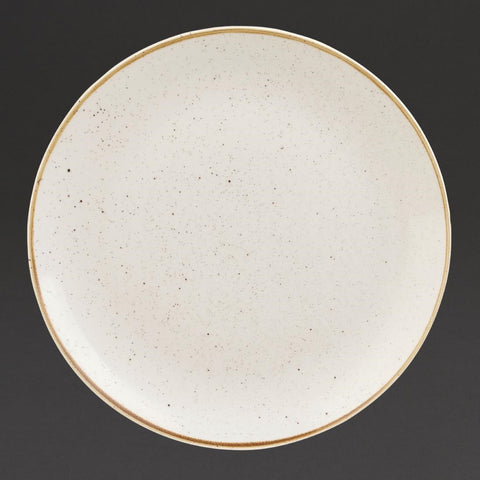 Churchill Stonecast Deep Coupe Plates Barley White 280mm