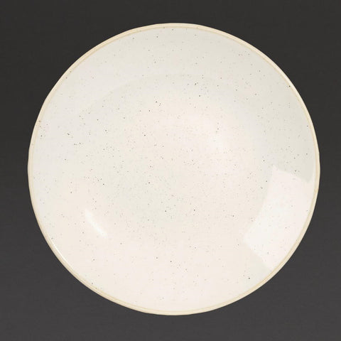 Churchill Stonecast Deep Coupe Plates Barley White 240mm