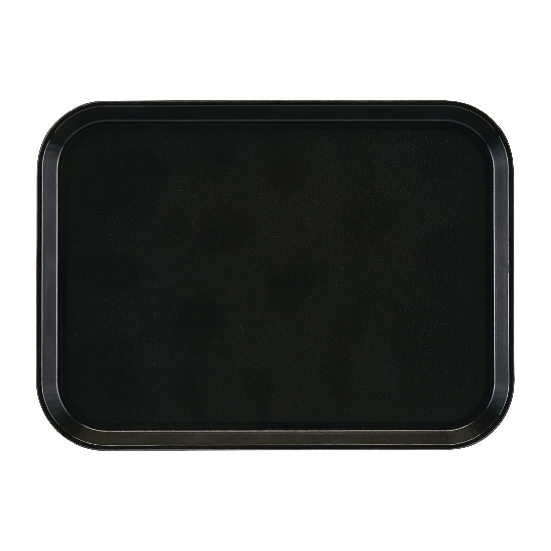 Cambro EpicTread Fibreglass Rectangular Non-Slip Tray Black 350mm