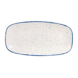 Churchill Stonecast Hints Rectangular Plates Blueberry Indigo 298mm