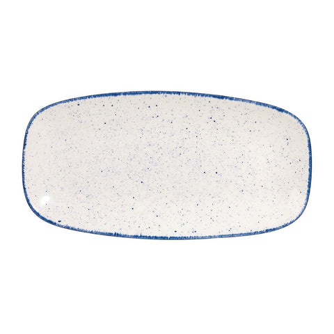 Churchill Stonecast Hints Rectangular Plates Blueberry Indigo 298mm