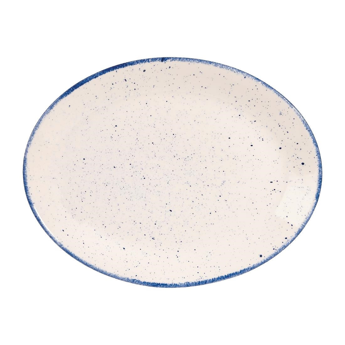 Churchill Stonecast Hints Oval Plates Indigo Blue 305mm (12 Pack)
