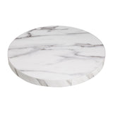 Bolero Pre-drilled Round Table Top Marble Effect 600mm