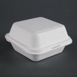 Fiesta Green Compostable Bagasse Burger Boxes 153mm (Pack of 500)