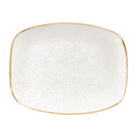 Churchill Stonecast Rectangular Plates Barley White 245 x 355mm