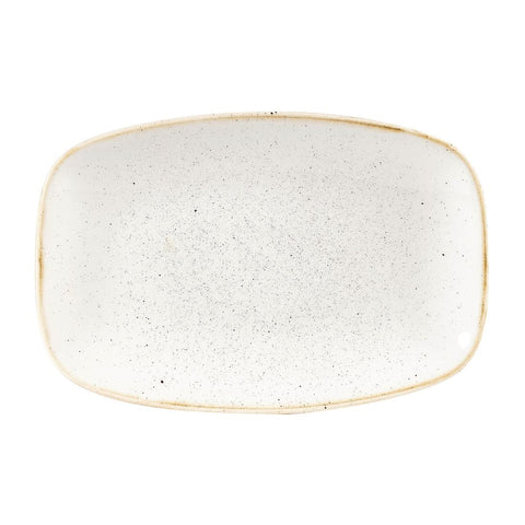 Churchill Stonecast Rectangular Plates Barley White 157 x 237mm