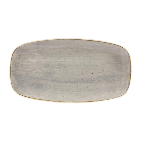 Churchill Stonecast Rectangular Plates Peppercorn Grey 127 x 269mm