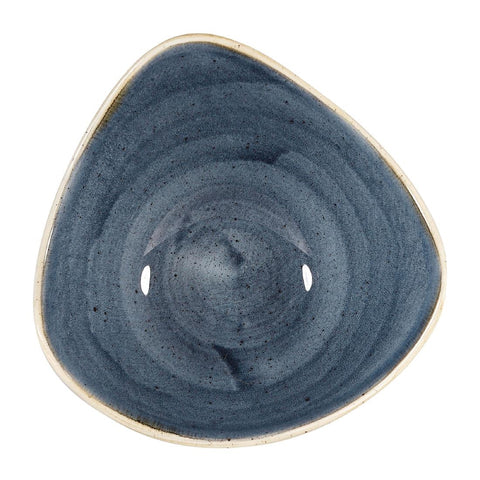 Churchill Stonecast Triangular Bowls Blueberry 235mm