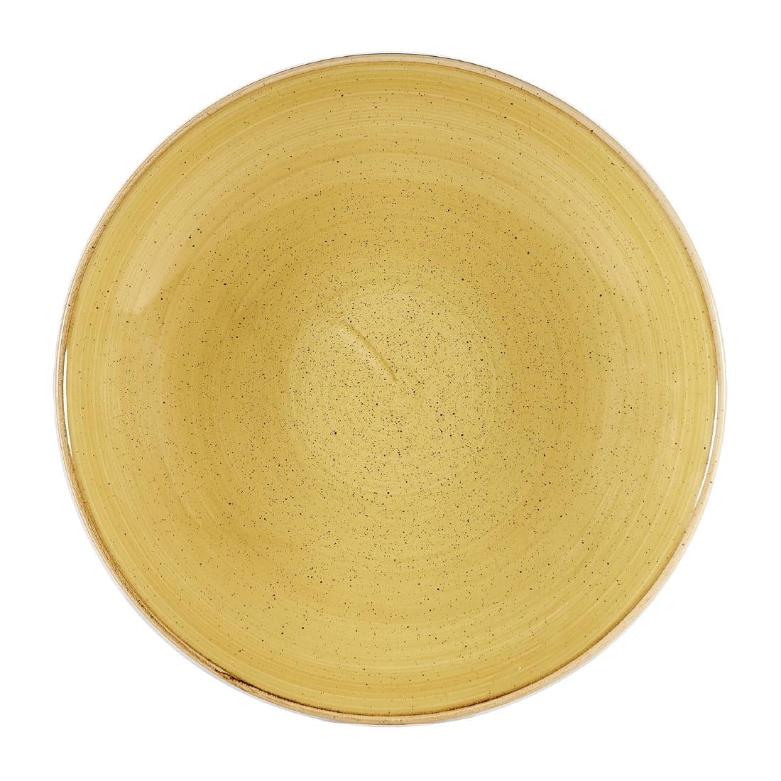 Churchill Stonecast Coupe Bowls Mustard Seed Yellow 310mm (6 Pack)