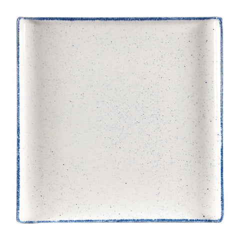 Churchill Stonecast Hints Square Plates Blueberry Indigo 303mm