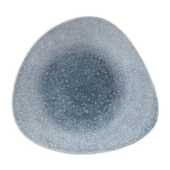 Churchill Studio Prints Raku Triangular Shallow Bowls Topaz Blue 278mm