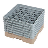 Cambro Camrack Beige 16 Compartments Max Glass Height 298mm