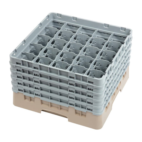 Cambro Camrack Beige 25 Compartments Max Glass Height 257mm