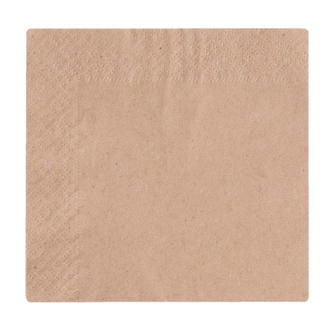 Vegware Recycled Cocktail Napkin Kraft 24x24cm 2ply 1/4 Fold (Pack of 4000)