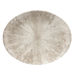 Churchill Studio Prints Stone Coupe Oval Plates Agate Grey 317mm (12 Pack)