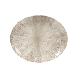 Churchill Studio Prints Stone Coupe Oval Plates Agate Grey 270mm (12 Pack)