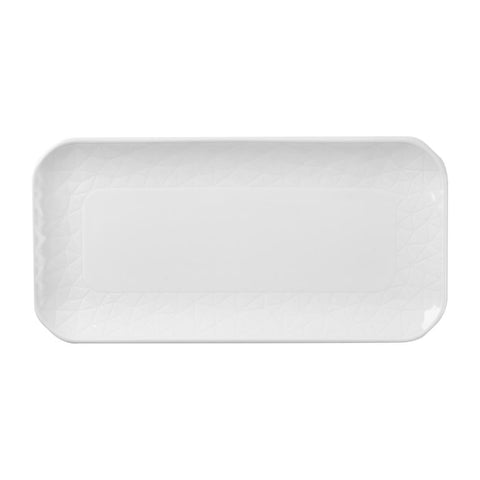 Churchill Alchemy Abstract White Shallow Oblong Trays (Pack of 6)