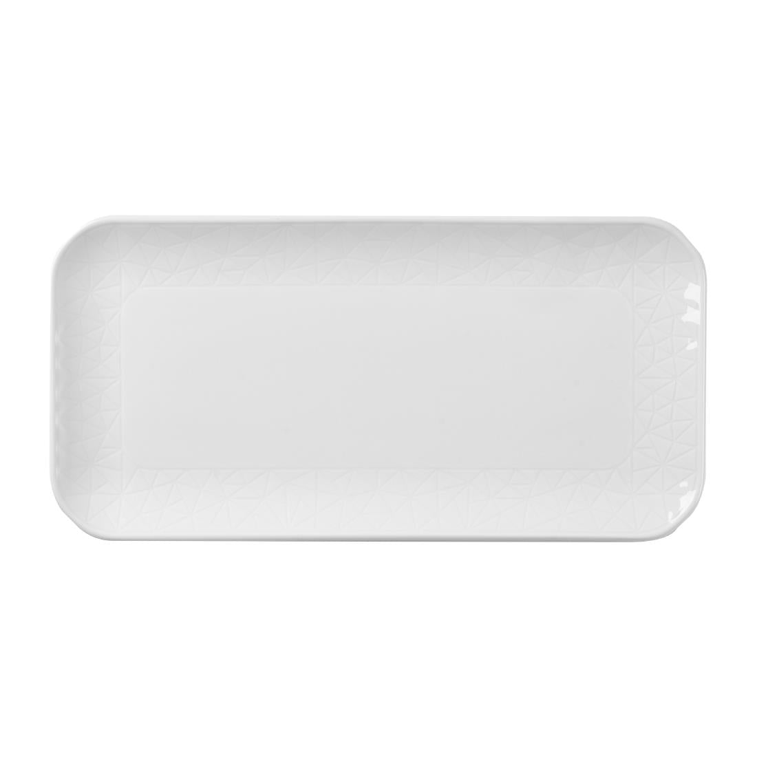 Churchill Alchemy Abstract White Shallow Oblong Tray 300mm (Pack of 6)