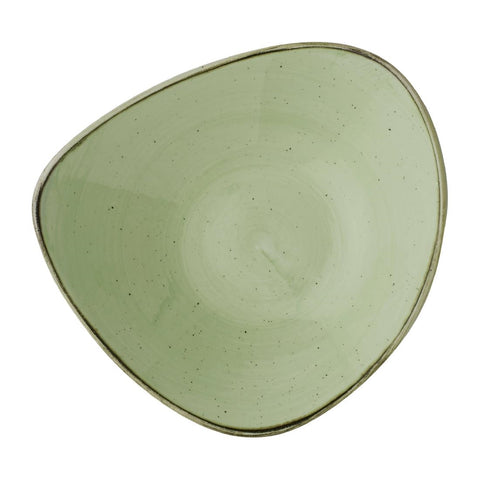 Churchill Stonecast Sage Green Triangle Bowls (Pack of 12)