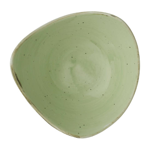 Churchill Stonecast Sage Green Triangle Bowls (Pack of 12)