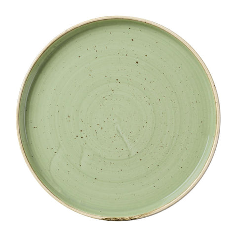 Churchill Stonecast Sage Green Walled Plates (Pack of 6)