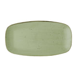 Churchill Stonecast Sage Green Chefs' Oblong Plates 355mm (6 Pack)