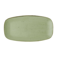 Churchill Stonecast Sage Green Chefs' Oblong Plates 355mm (6 Pack)