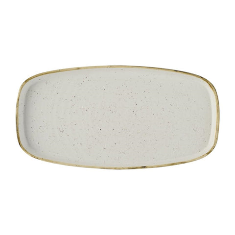 Churchill Stonecast Barley White Chefs Walled Oblong Plates (Pack of 12)