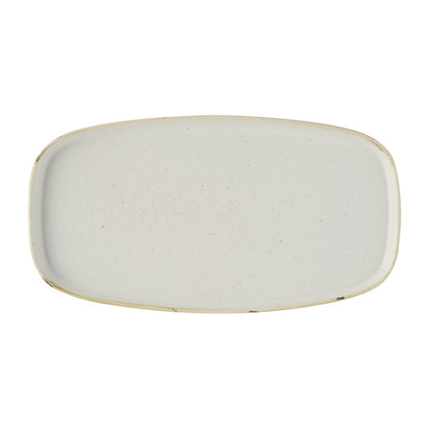 Churchill Stonecast Barley White Chefs Walled Oblong Plates (Pack of 6)