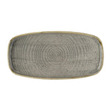 Churchill Stonecast Peppercorn Grey Chefs' Walled Oblong Plates 300mm (12 Pack)
