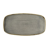 Churchill Stonecast Peppercorn Grey Chefs' Walled Oblong Plates 350mm (6 Pack)