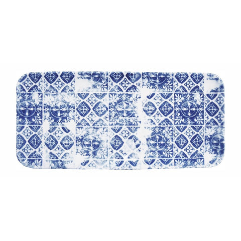 Churchill The Makers Collection Organic Rectangular Platters Porto Blue (Pack of 12)