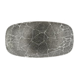 Churchill Studio Prints Kintsugi Quartz Black Chefs' Oblong Plates No. 4 355 x 189mm (6 Pack)