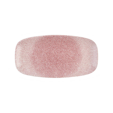 Churchill Studio Prints Raku Rose Quartz Pink Chefs' Oblong Plate No. 4 (355 x 189mm) (Pack of 6)